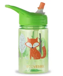 إكوفيسيل - زجاجة مياه بطبعة ثعلب للأطفال - 355 مل