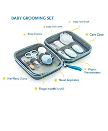 Babyjem Baby Grooming Kit Blue - 9 Pieces