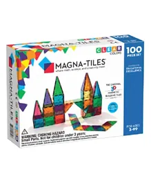 ماجنا تايلز - مجموعة ألعاب مغناطيسية شفافة - 100 قطعة