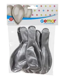 Gemar Silver Balloons - 10 Pieces