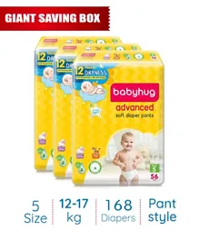 Babyhug Advanced Soft Diaper Pants Giant Saving Box Size 5 - 168 Pieces