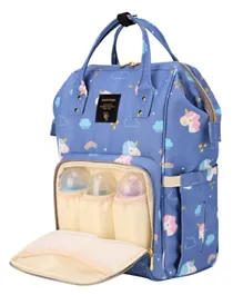 Sunveno Diaper Backpack with USB - Unicorn Blue