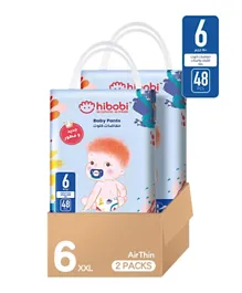 Hibobi - Ultra Soft Absorbent Pants Diapers - Size 6 - 15Kg - 48Pcs - Pack Of 2