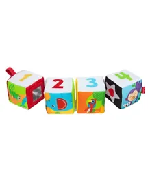 Fisher Price Turn & Learn Soft Blocks Window Boxes - 4 Pieces