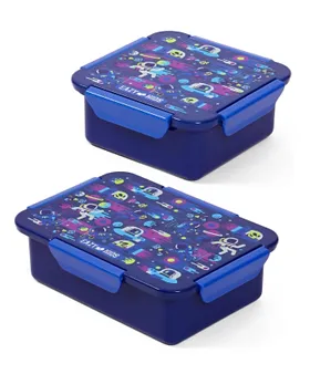 Eazy Kids - Shark Lunch Box & Tritan Water Bottle 450ml - Blue