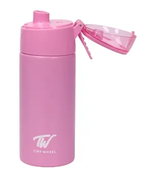 Pink Glitter Flip Straw 550ml Water Bottle, New Look