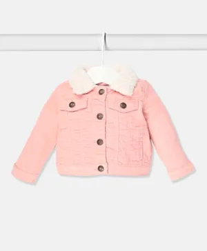 Finelook - Girl's Long Sleeve Collar Jacket - Pink