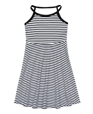 Minoti - Striped Dress-Black