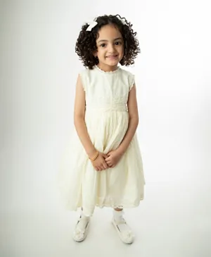 Kholud Kids - Girls Dress - Off White