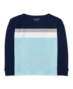 The Children's Place Striped Thermal T-Shirt - Blue