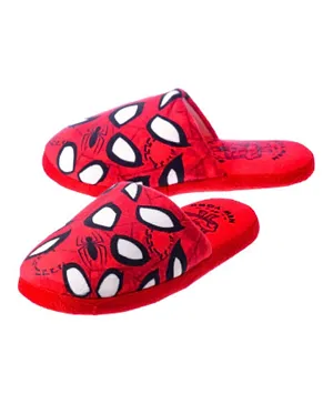 Urban Haul Marvel Spiderman Plush Slip On Home Slippers - Red