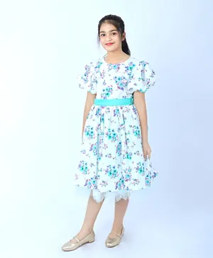 فستان مناسبات للأطفال من أكاس - تركواز