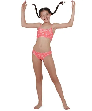 سبيدو بدلة سباحة دازل جيو ذات الظهر على شكل X مكونة من قطعتين - وردي