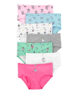 Carter's 7 Pack Ballet Stretch Panties - Multicolor