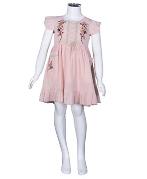 Finelook - Girl Embroidered Dress - Pink