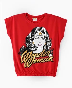 Warner Bros Wonder Woman Top - Red