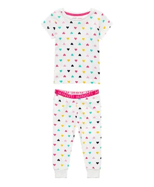 Minoti - 2Pc Hearts S/S Pajamas Set