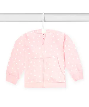 Finelook - Girl's zipper printed hoodie sweatshirt - Pink