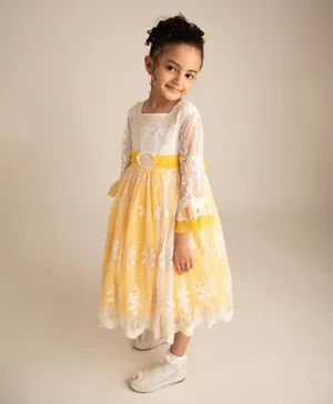 Kholud Kids - Girls Dress - Yellow