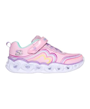Skechers Retro Hearts Light Up Shoes - Pink