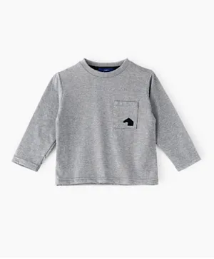 Jam T-Shirt With Front Pocket - Grey