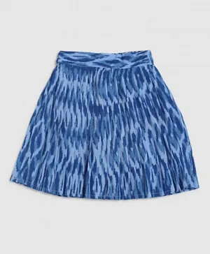 Neon Woven Skirts -Blue
