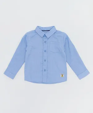 R&B Kids - LS Basic One Pocket Shirt - Blue