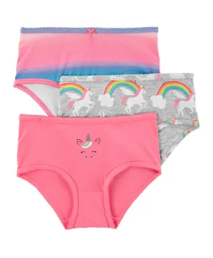 Carter's 3 Pack Stretch Unicorn Panties - Multicolor