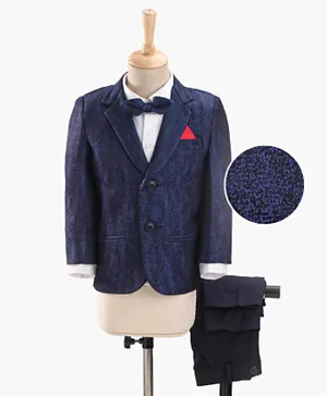 بيبي هاغ - بدلة رسمية (3 قطع) - أزرق وأبيض