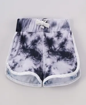 Game Begins Tie And Dye Shorts  - White