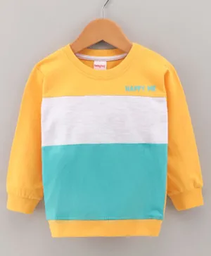 Babyhug Full Sleeves Cut & Sew Sweatshirt Printed- Multicolor