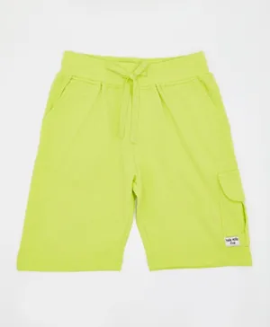R&B Kids Logo Patch Shorts - Fluorescent Green