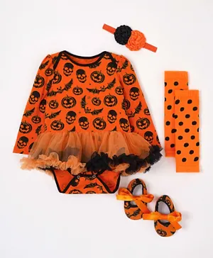 Kookie Kids Halloween Bodysuit - Orange