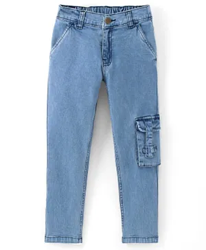 Pine Kids Full Length Cotton Elastane Jeans - Mid Blue