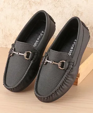 Pine Kids Slip On Formal Shoes - Black