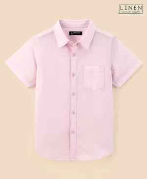 باين كيدز - قميص قطن مطبوع  -  وردي