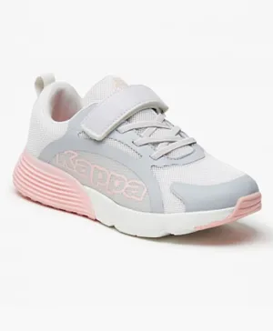 Kappa Logo Graphic Panelled Sneakers - Grey