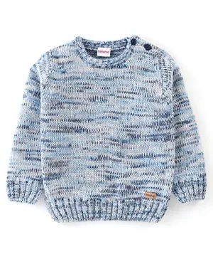 Babyhug 100% Acrylic Full Sleeves Sweater - Blue