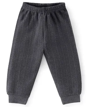 Babyhug Cotton Full Length Thermal Legging Solid Colour - Grey