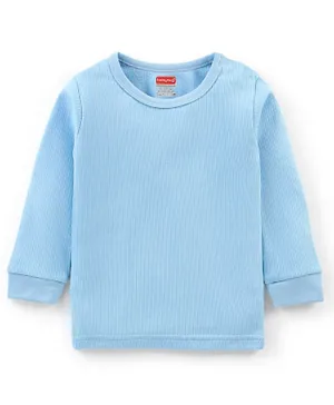Babyhug Cotton Full Sleeves Solid Thermal Vest- Blue