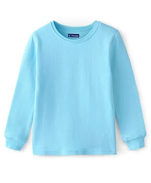 Pine Kids Full Sleeves Solid Thermal Vest - Light Blue