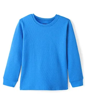 Pine Kids Full Sleeves Solid Thermal Vest - Royal Blue