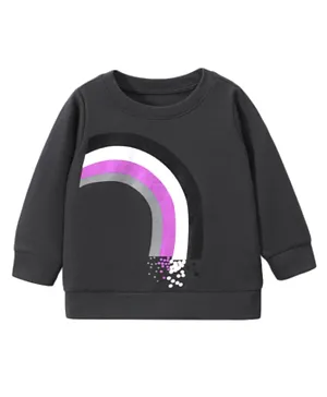 SAPS Rainbow Graphic Sweatshirt  - Black