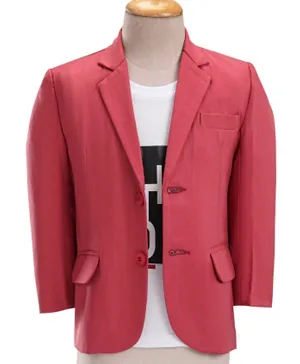 Babyhug Full Sleeves Party Wear Blazer with Graphic Printed T-Shirt - Pink & White