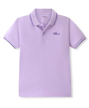 Primo Gino Shark Patch Polo T-Shirt - Lavender