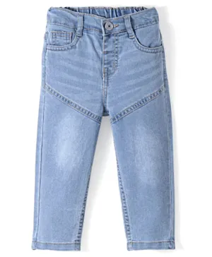 Babyhug Denim Full Length Jeans With Stretch - Blue