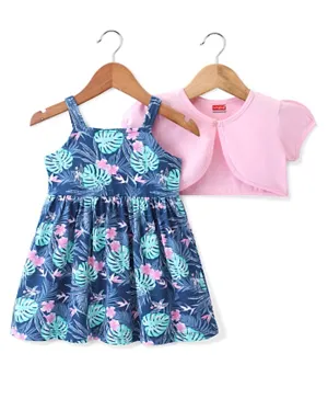 بيبي هاغ - فستان مطبوع بأزهار مع جاكيت قصير - متعدد الألوان
