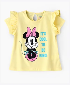 Disney Minnie Mouse Ruffled Sleeves Top - Yellow