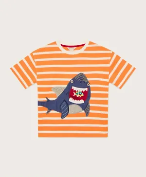 Monsoon Children Shark Embroidered T-Shirt - Multicolor
