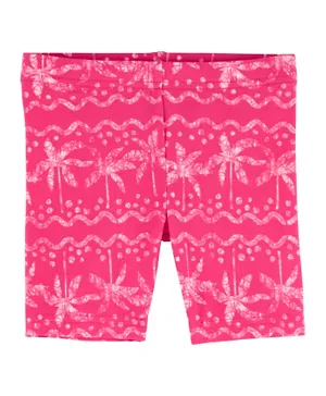 Carter's - Palm Tree Bike Shorts - Pink